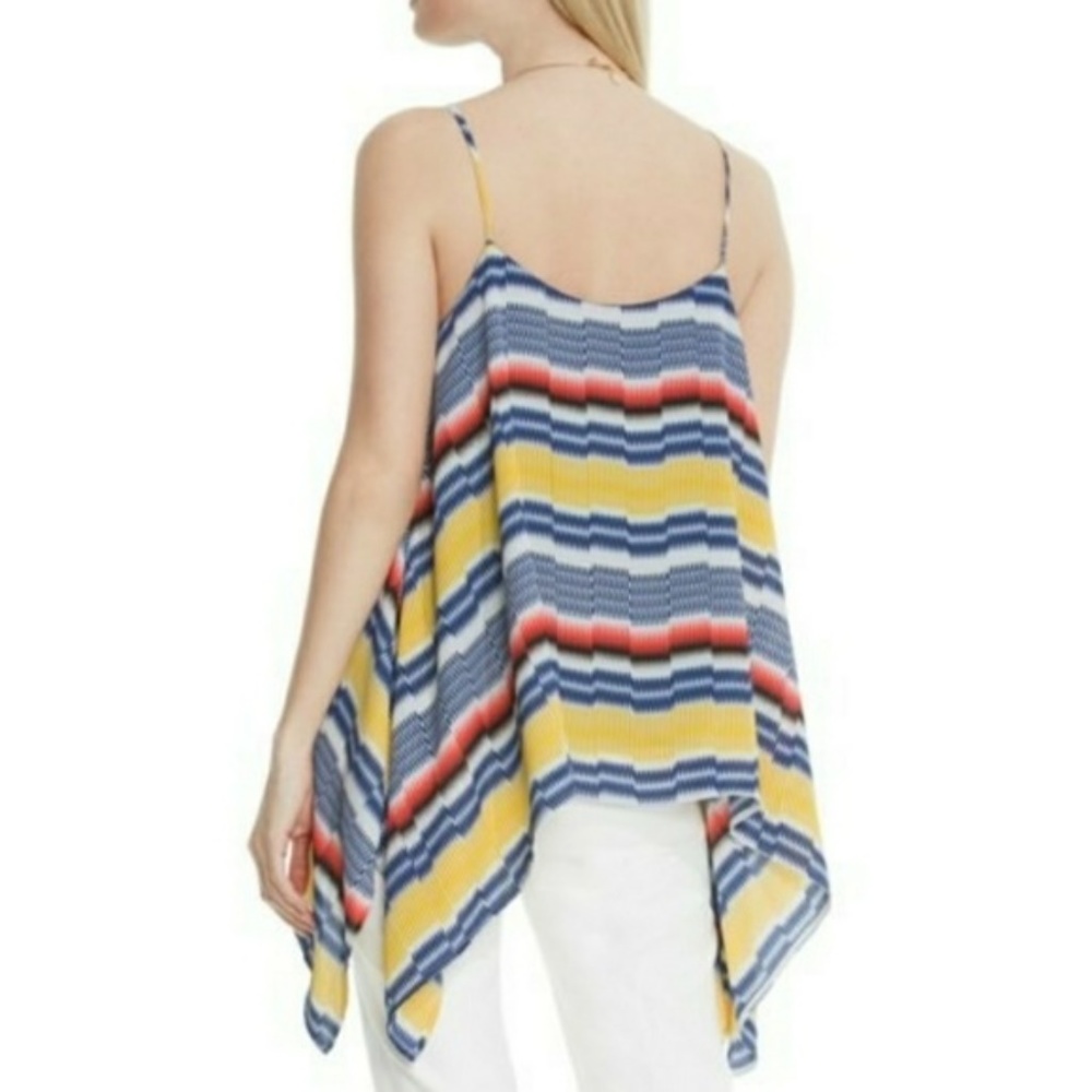 NWT Vince Camuto Stripe Shark Bite Tank Top Blouse - Picture 5 of 8